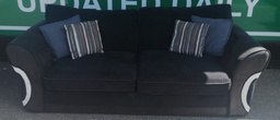 [HF19157] Large DFS Black Toned Three Seater SOFA