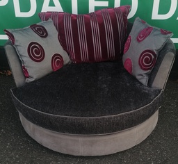 [HF19164] Grey Toned DFS Cuddle Swivel Chair