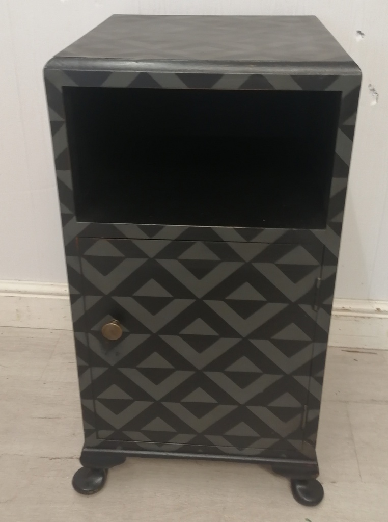 vintage painted bedside