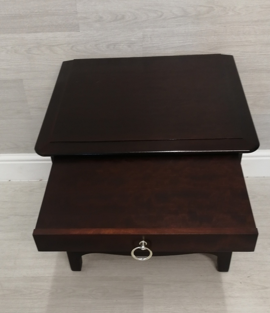 stag bedside table with tea tray