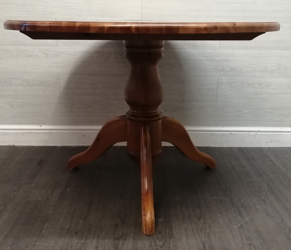 3FT 8" ROUND solid PINE TABLE