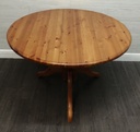 3FT 8" ROUND solid PINE TABLE