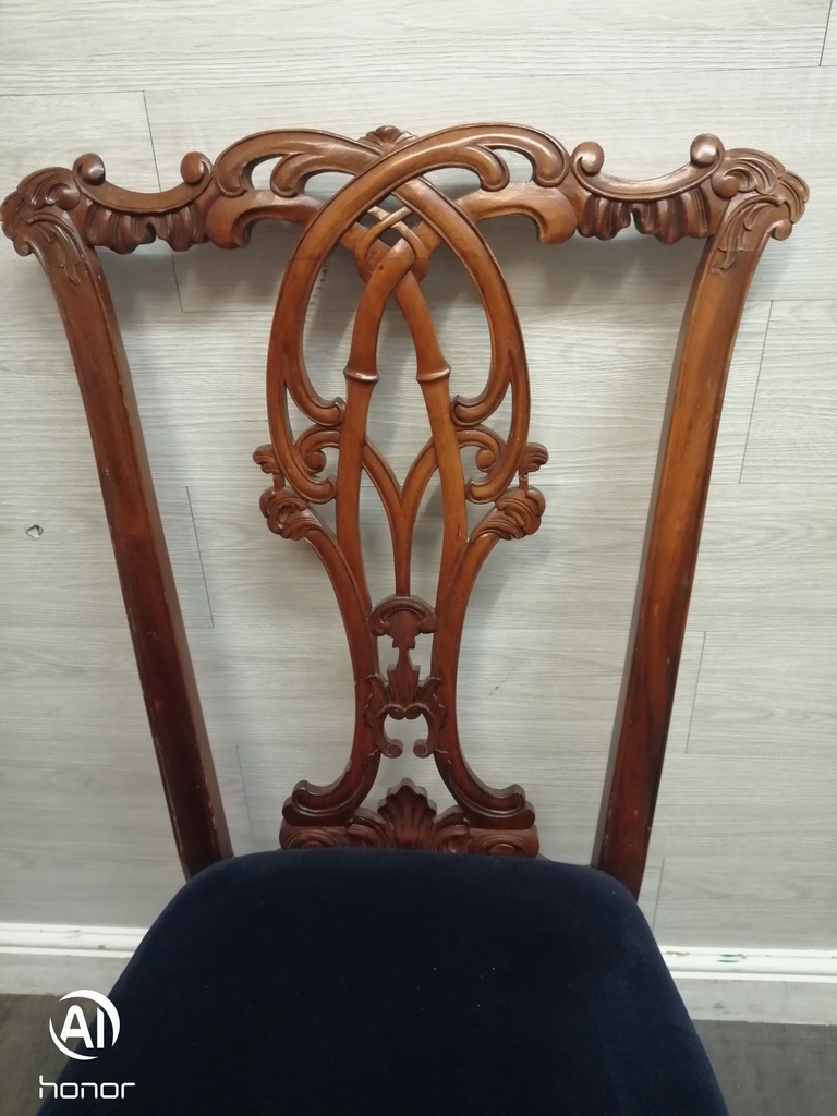 Set of six chippendale mahogny ball &amp; claw feet style chairs
