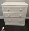 ALSTONS White three Drawer Chest