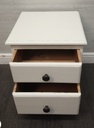 shabby chic two drawer solid pine bedside chest