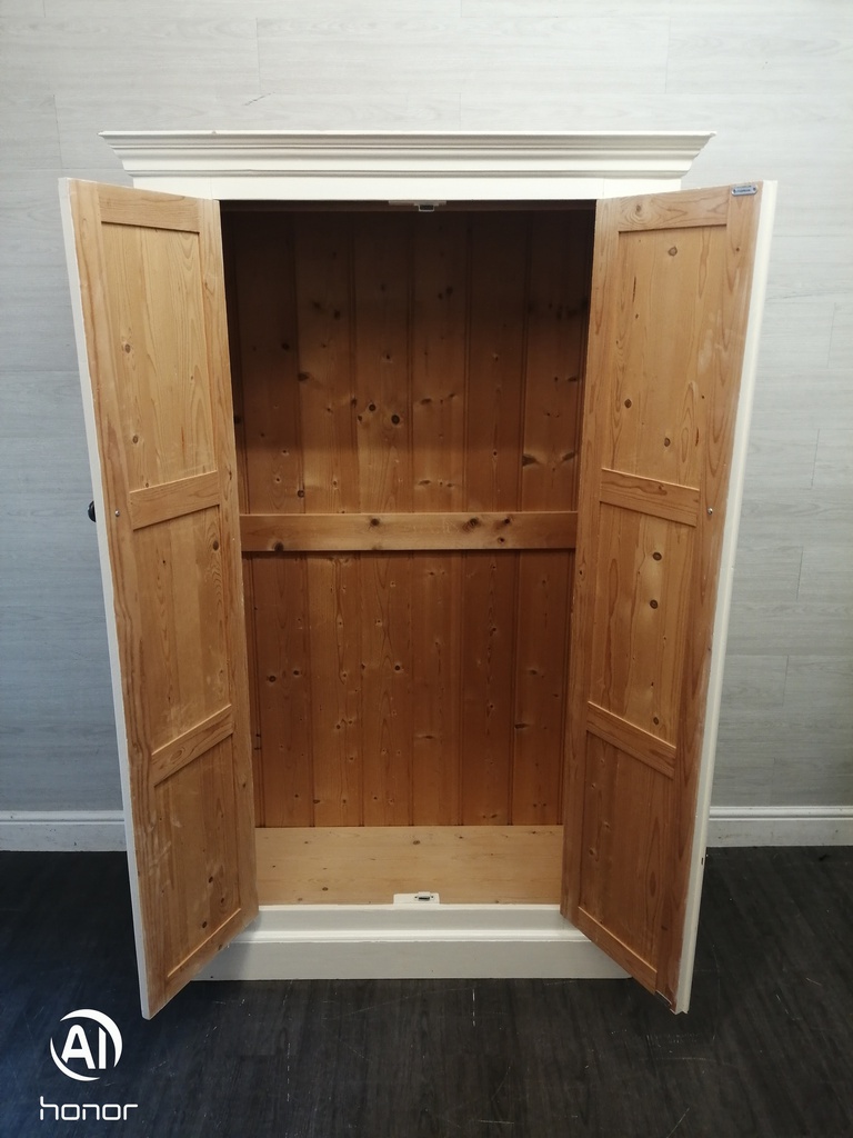 Shabby Chic Whitw  Solid Pine Wardrobe