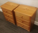 Pair of pine bedsides chests
