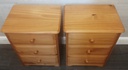 Pair of pine bedsides chests