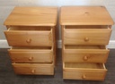 Pair of pine bedsides chests