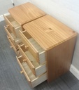Pair of pine bedsides chests