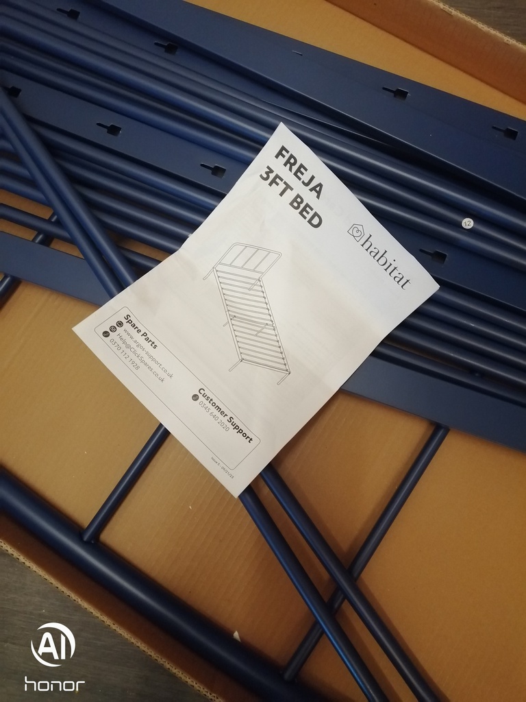 New Boxed Single 3ft Blue Bed Frame