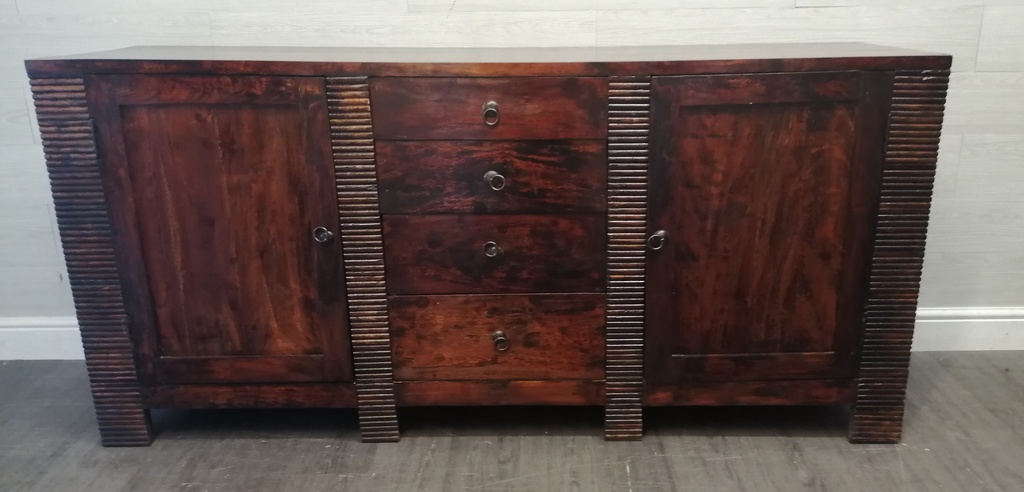 Great dark wood triple sideboard
