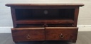 Great dark wood corner tv stand