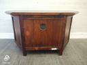 Great dark wood corner tv stand