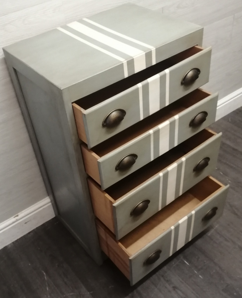 Lovely Vintage Painted Four Drawer Chest