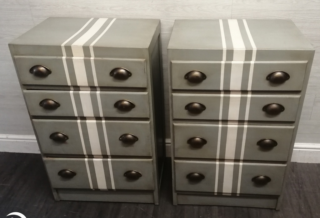 Lovely Vintage Painted Four Drawer Chest