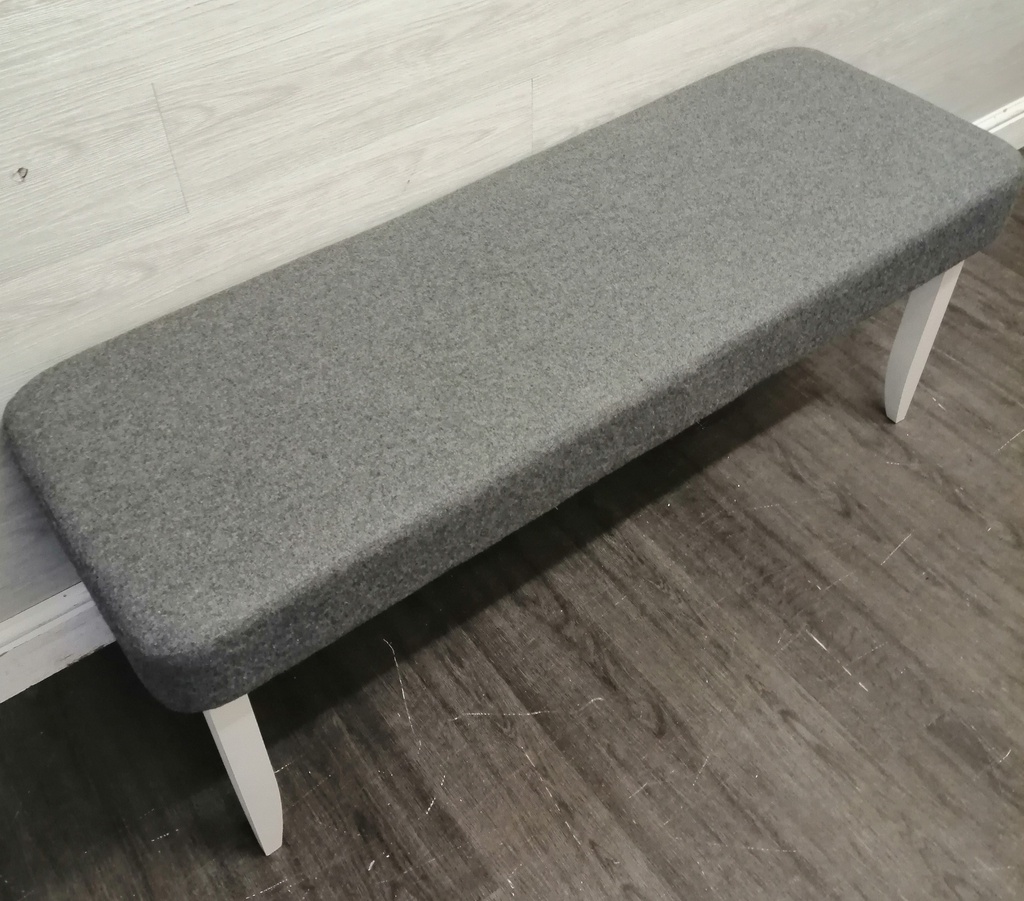 Grey Upholstered dining bench