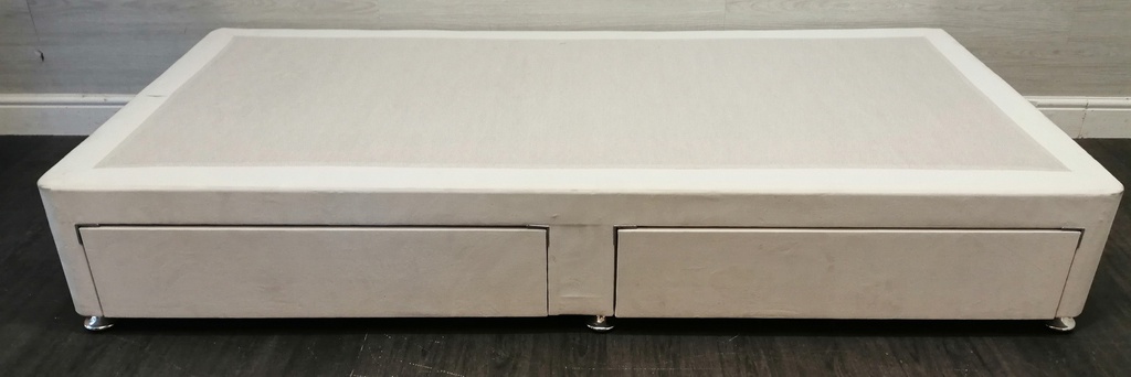 SINGLE 3FT DIVAN BASE WITH TWO DRAWERS
