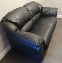 black leather two seater sofa