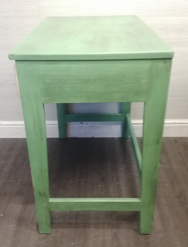 CREAM &amp; GREEN PAINTED DRESSING DESK