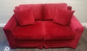 Lovely  cranberry red two seater sofa