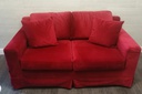 Lovely  cranberry red two seater sofa