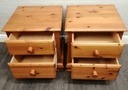 Pair of quality pine bedsides chests