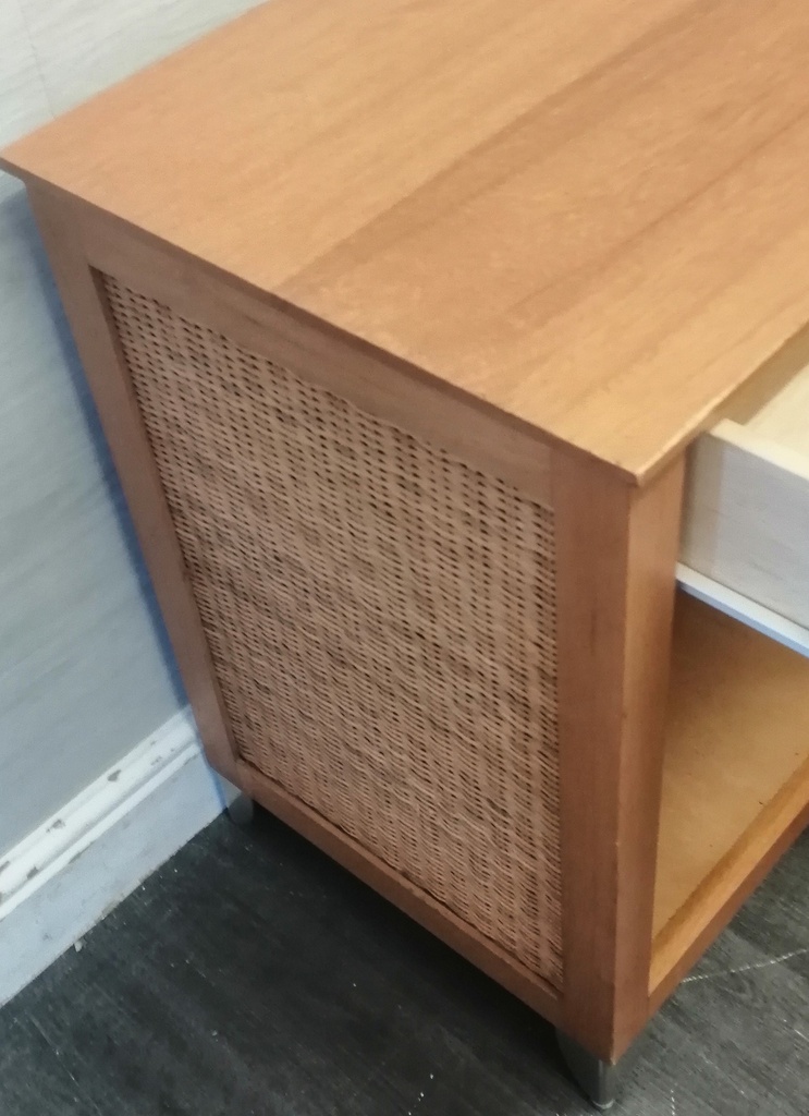 MODER PAIR OF BEDSIDE CUPBOARDS