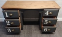 Great painted grey numbered desk