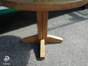 NEAT ROUND RUSTIC PINE QUALITY DINING TABLE