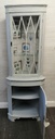 GLAZED TOP PAINTED CORNER DISPLAY UNIT