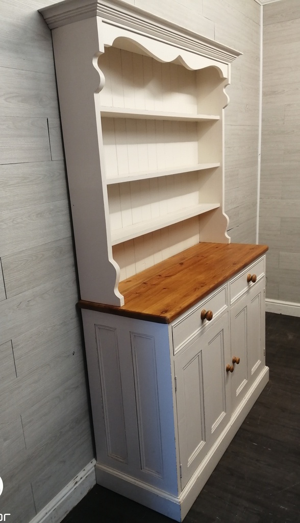 lovely white painted solid pine shabby chic dresser