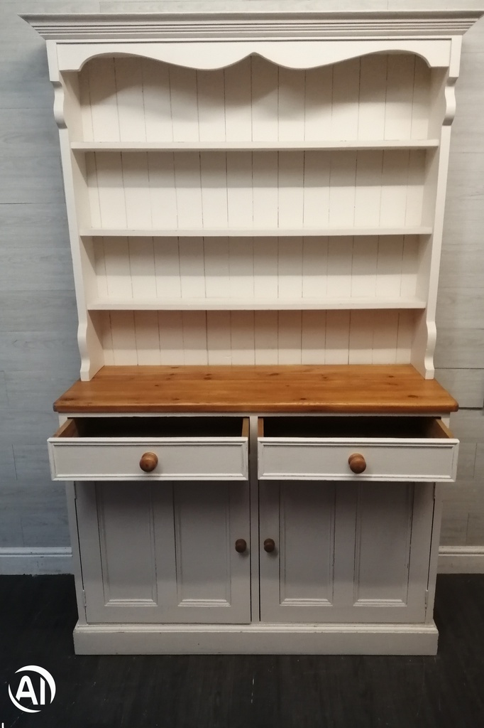 lovely white painted solid pine shabby chic dresser