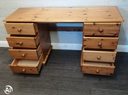 Pine Eight Drawer Dressing Table / Desk