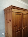 Solid pine double wardrobe with drawers