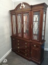 Quality large mahogany repro glazed display unit