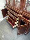 Quality large mahogany repro glazed display unit