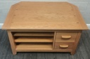 QUALITY CORNER OAK TV STAND