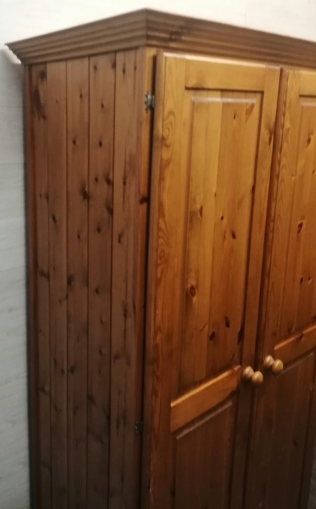 2 Door Solid Pine Wardrobe