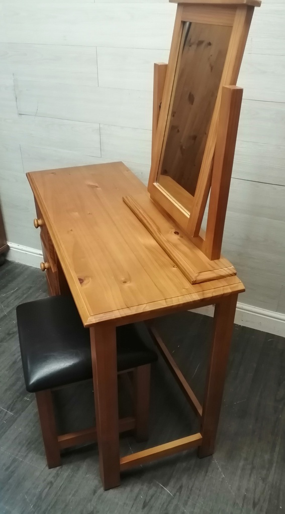 Solid pine dressing table set
