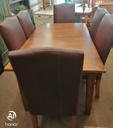 Multiyork extending dining table &amp; six chairs