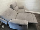 GREY TONED RECLINER THREE SEATER SOFA
