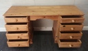 Solid Pine Eight Drawer Dressing Table / Desk