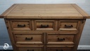 LARGE RUSTIC STYLE PINE EIGHT DRAWER  CHEST