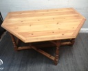 Large solid pine gate leg dining table