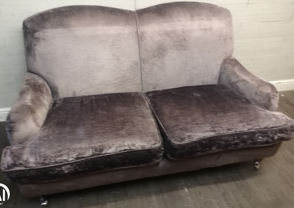 Neat Laura Ashley Grey Two Seater Sofa