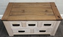WHITE WASH FOUR DRAWER COFFEE TABLE