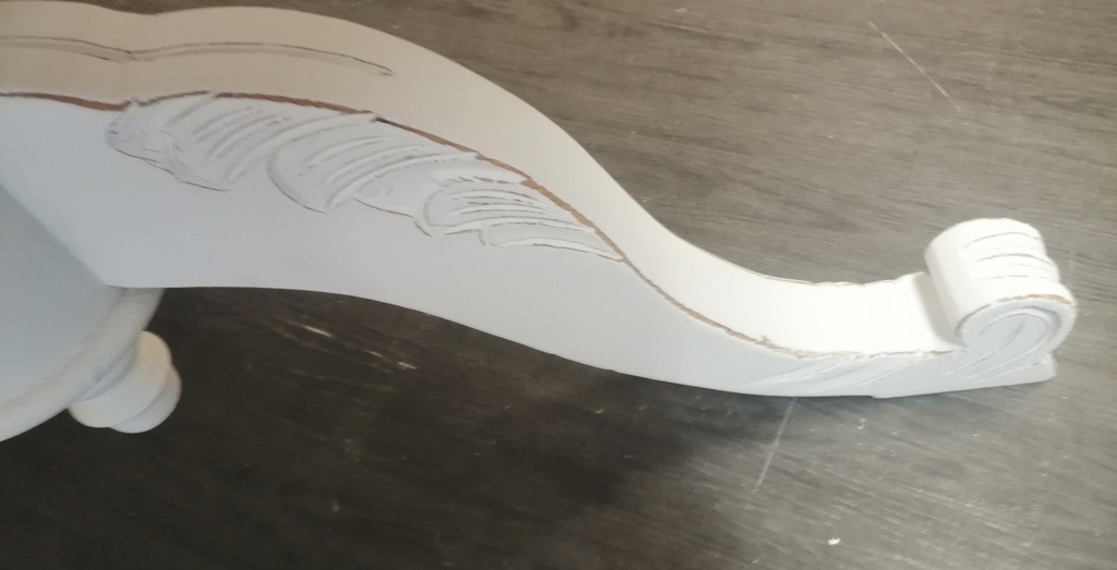 ROUND SOLID PINE  SHABBY CHIC WHITE PAINTED TABLE