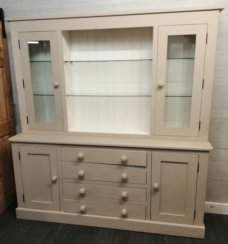 LARGE PAINTED PINE DRESSER