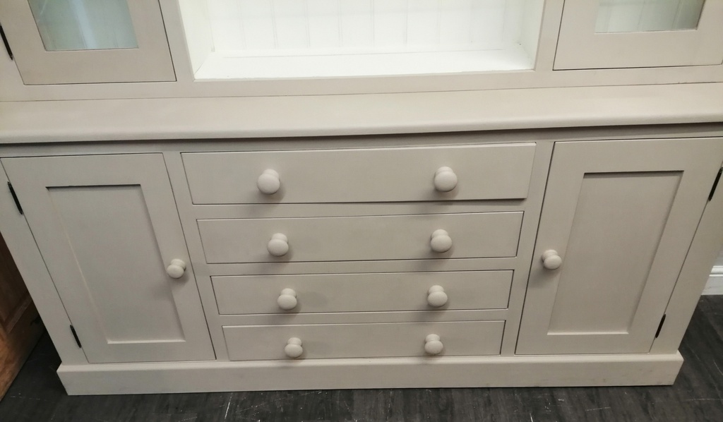 LARGE PAINTED PINE DRESSER